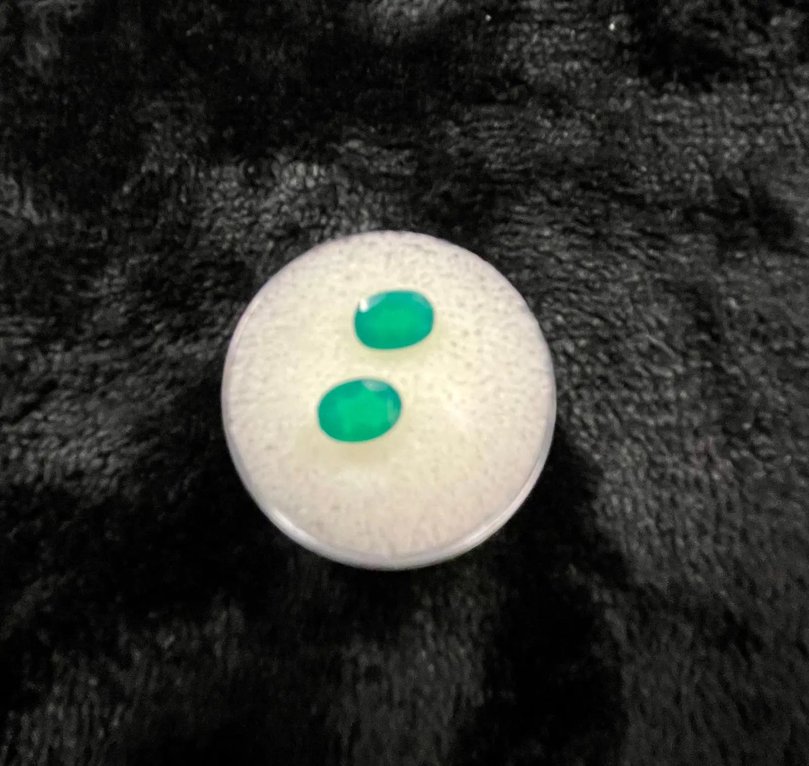 AAA+ Certified Natural 2 Pieces Brazilian Emerald Oval Shaped Gemstone, Weight: 1.5 ct, Size 3x5 ABC Jewelries